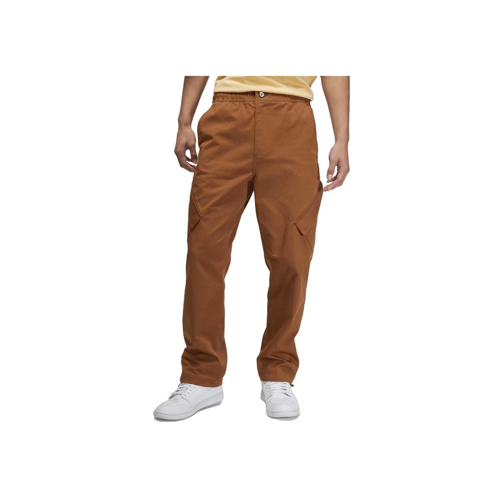 Jordan Jumpman Solid Mid-Rise Zip Straight Fit Cargo Pants Men Bottoms Brown FB7306-281
