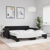 Extendable Daybed Black 100 x 200 cm Velvet