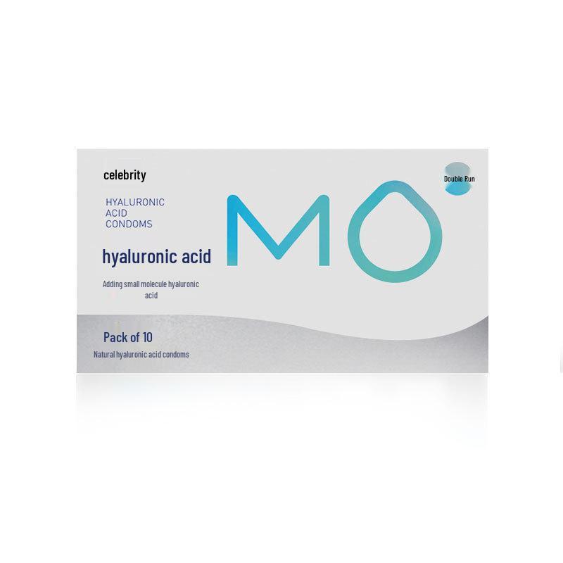 Ultra Thin Ribbed & Lubricated Condoms with Hyaluronic Acid - 10 Pack Adult Sex Toy