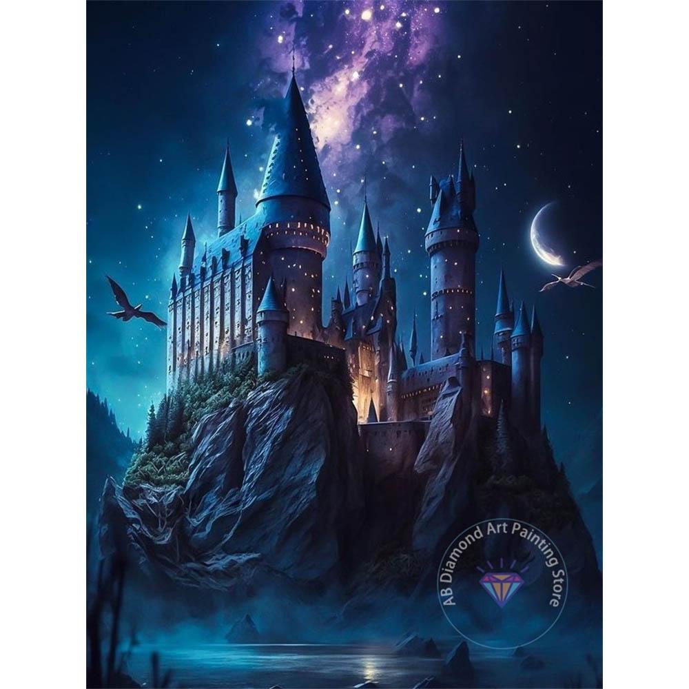 Harry Potter Holwarts Castle Picture Diamond Painting Kit 5D DIY Round Diamond Embroidery Handicraft Home Decor