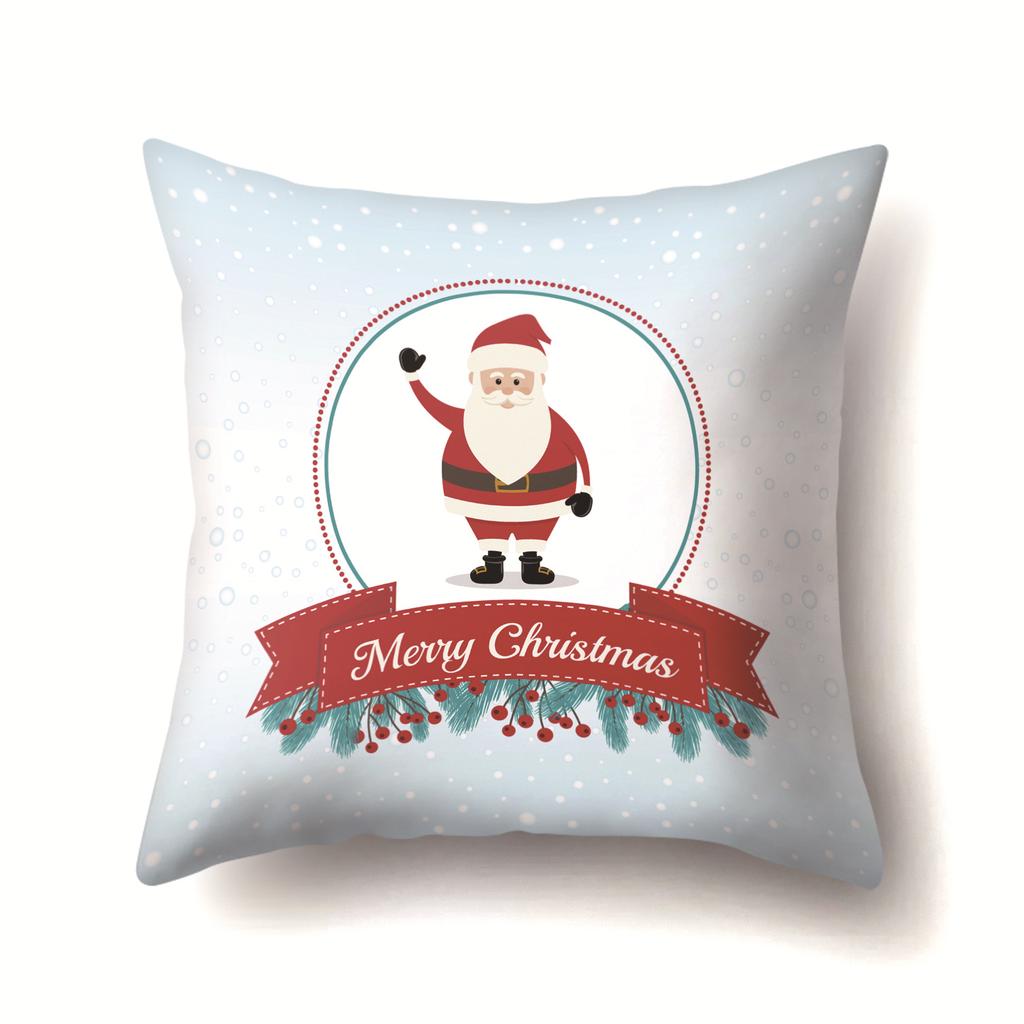Christmas Gifts Santa Claus Pattern Pillow Polyester Home