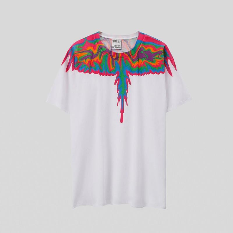 MB Gradient Wings T Shirt Men Women Loose Casual Short Sleeve Tee