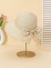 Fashion Straw Hat, Sun Hat, Casual Bowknot Decor Hat For Women,UV Protection,Suitable For Outdoor,Beach,Lightweight And Stylish