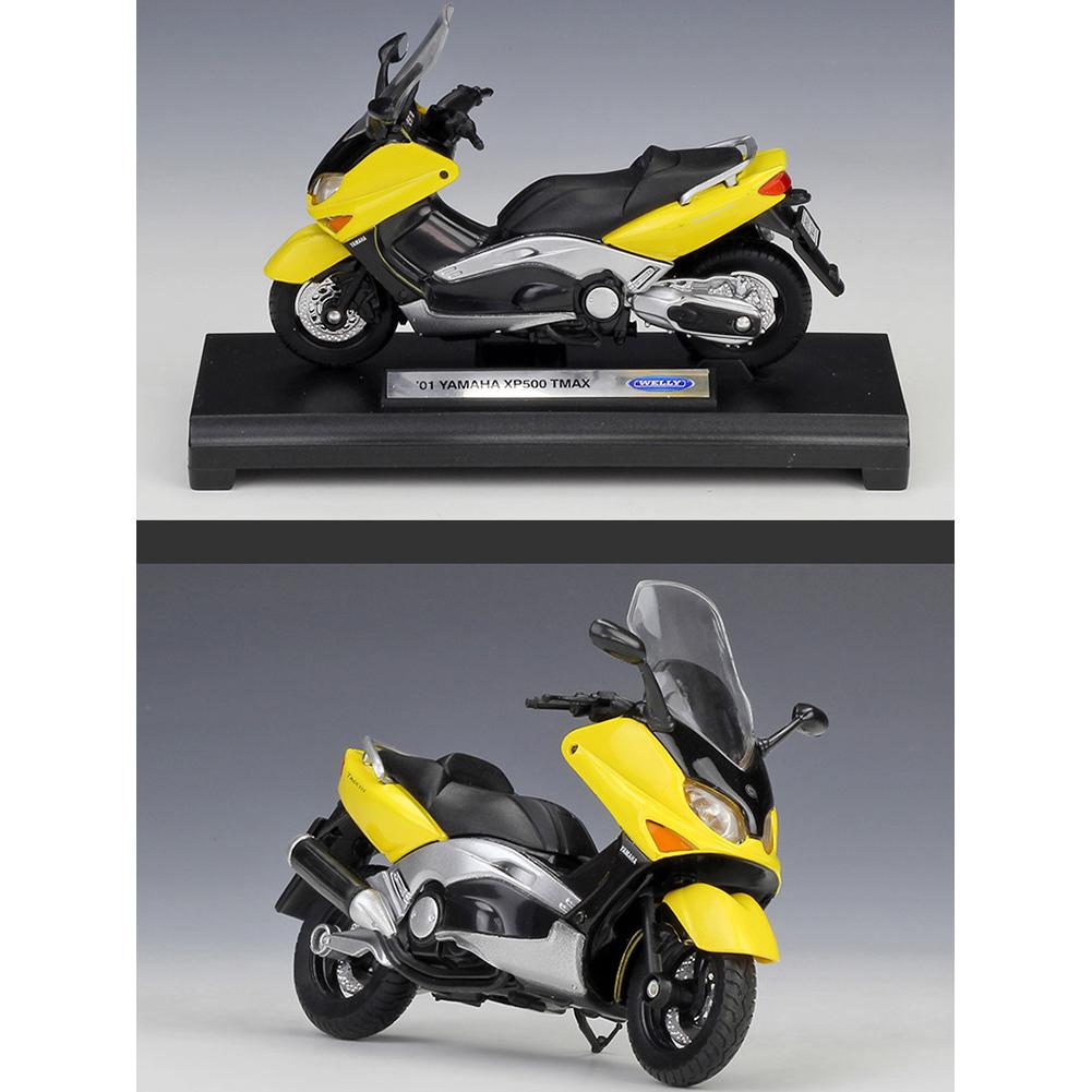 1/18 Scale Welly 2001 YAMAHA XP500 TMAX Alloy Motorcycle Model Diecasts Metal Toy Vehicles Motorcycle Model High Simulation Collection Childrens Gifts