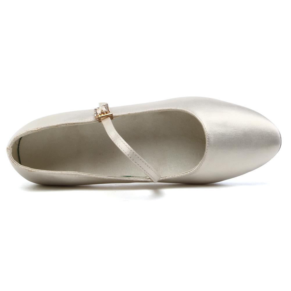 3.5CM Children Girls Women Satin Ballroom Latin Waltz Dance Shoe Low Heel Close Toe Indoor Dancing Shoes Heeled 3.5CM