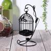 Innovative Iron Leaves Hollow Out Cage Candle Holder Hanging Candlestick Household Decoration