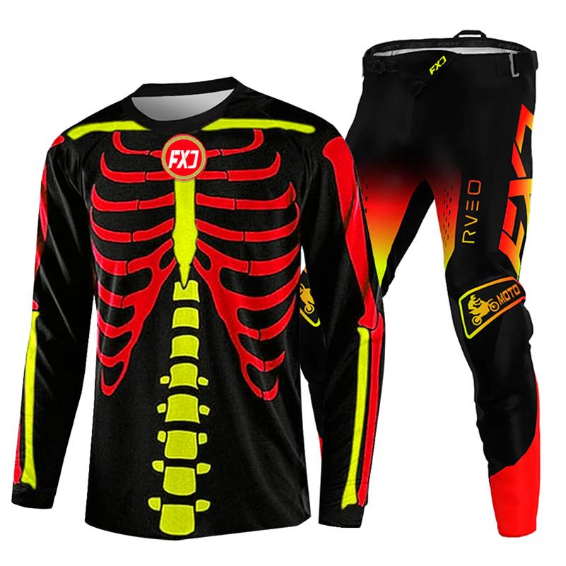 Conjunto de equipamentos de motocross para crianças 4 5 6 7 8 9 10 11 12 13 anos Juventude criança Motocicleta menino menina Jersey Pant Kits corrida terno Off-road Enduro MX MTB