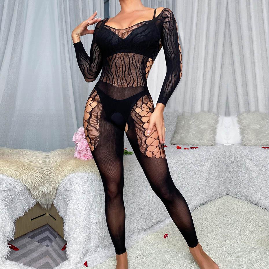 JSY Sexy Christmas Suit Cosplay Lingerie Red Women Underwear Mesh Bodysuit Teddy Nightgown Erotic Costume Sexy Role Play Outfits