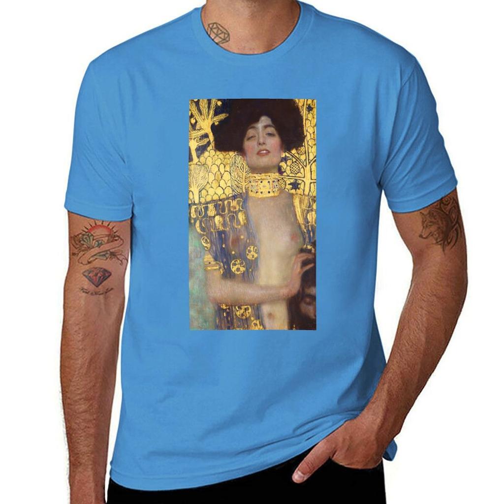 Gustav Klimt - Judith and the Head of Holofernes (Judith Und Holofernes) 1901 T-Shirt Blacks Mens Workout Shirts