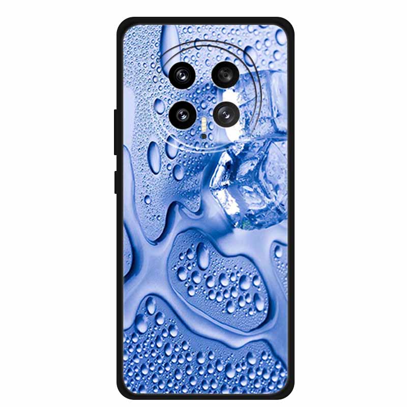 Mobile Phone Protective Case For Honor Magic8 5G Floral Painted Soft Black Silicone Back Cover For Honor Magic 8 2025 Case Funda