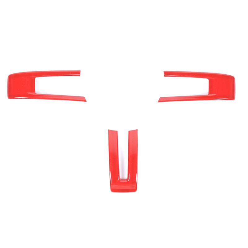 

Крышка рулевого колеса, комплект декоративной отделки, наклейка ABS для Ford Mustang 2009 2010 2011 2012 красный