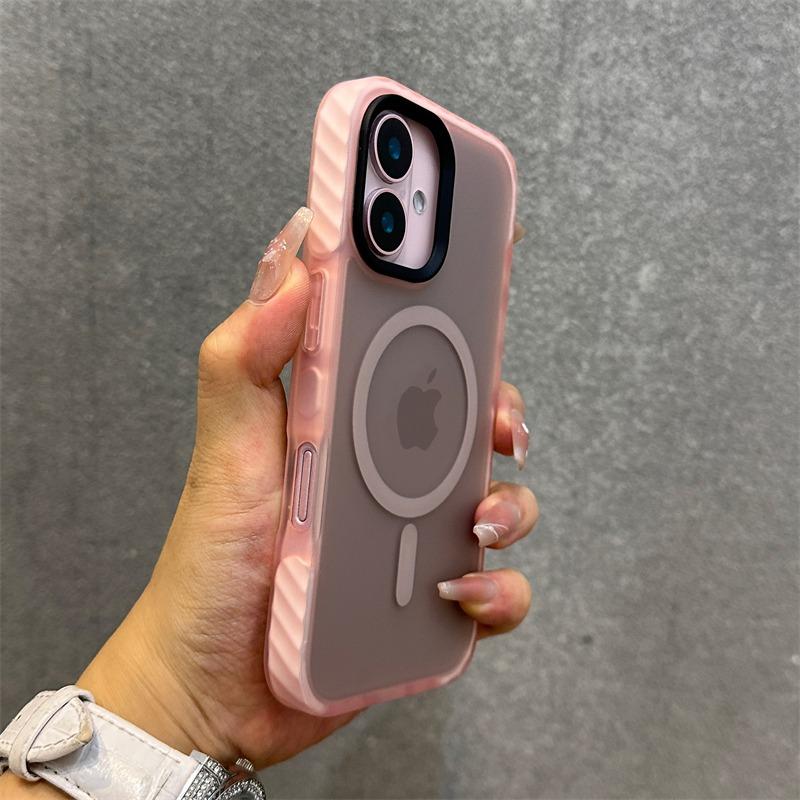 17 Pro For Magsafe Case for iPhone 17 16 15 14 13 Pro Max Plus With Wristband Lanyard Transparent Hard Wireless Chargeing Cover