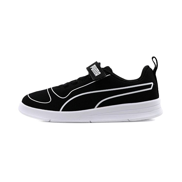 Puma Kali V Low Top Walking Shoes Baby Shoes Black White 367768-01