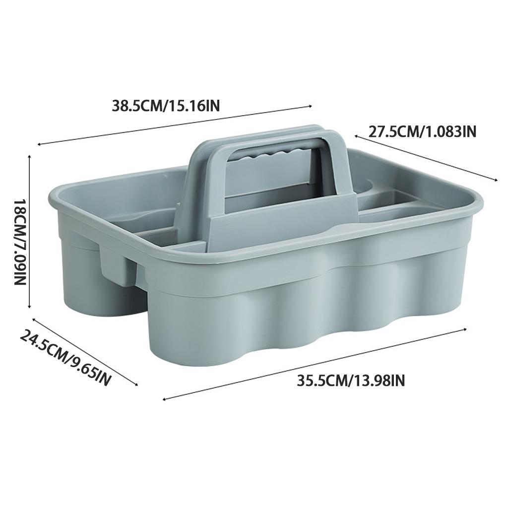 1 шт Пластиковая корзина-сумка для чистящих средств ведро-органайзер для чистящих средств 3 отделения ящик-переноска для чистящих средств с ручкой 4440₽
