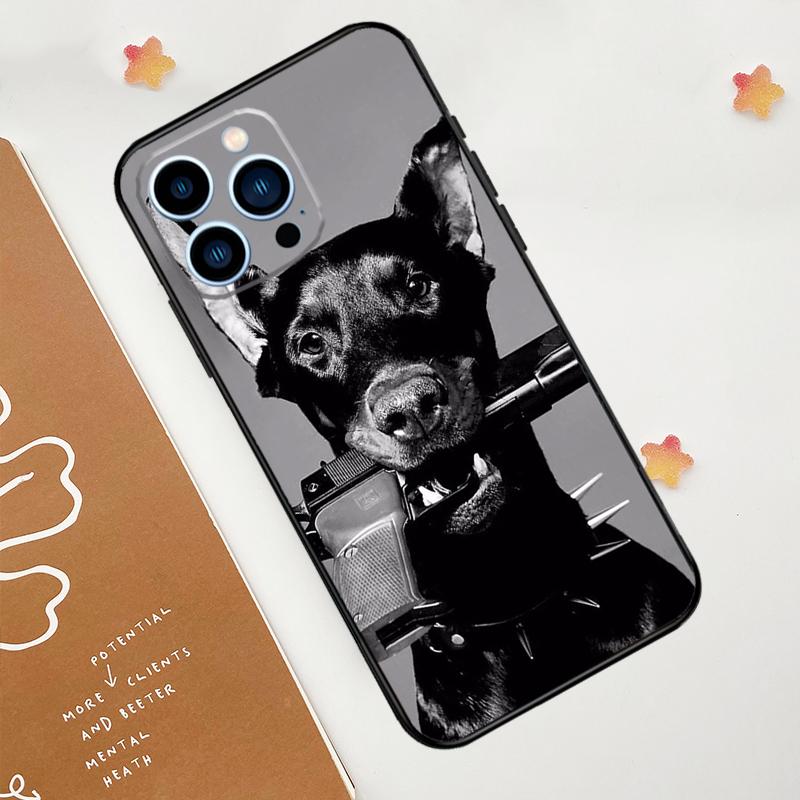 Dackel Dobermann Hund Hülle für iPhone 15 16 14 13 12 11 Pro Max Plus X XR XS Max 12 13 Mini Weiche Bumper Abdeckung