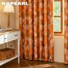 1PC NAPEARL European Style Orange Tulip Printed Curtains Fully Blackout Curtain for Bedroom Living Room Balcony Window for Home Decor