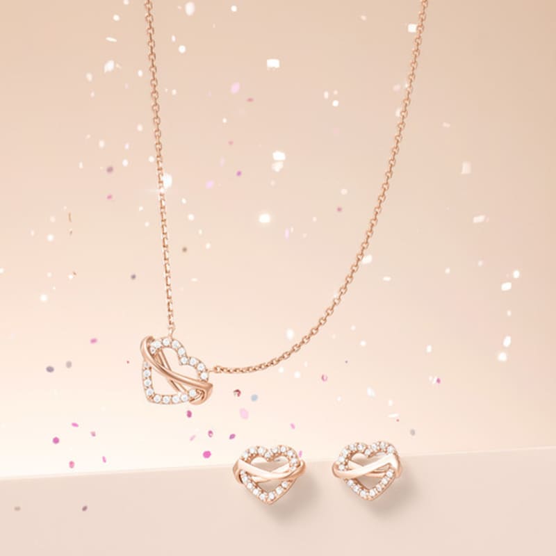 J.ESTINA ETER HEART Necklace + Earrings Set (SET-J0-1025)