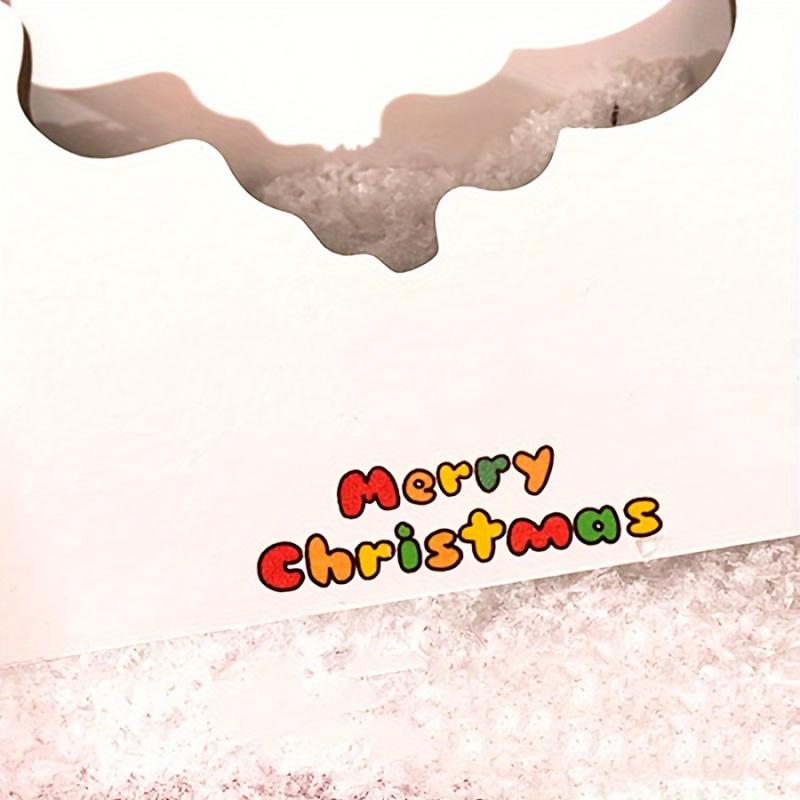 5/10pcsGold Stamping Christmas Greeting Card Christmas Tree Santa Claus Snowman Reindeer Flower Shop Bakery Hand Gift Friend Gif