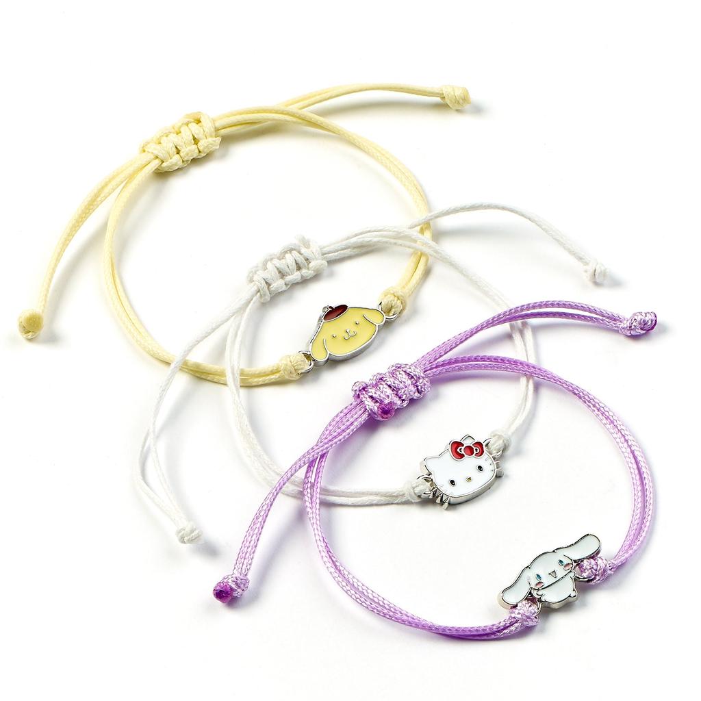 Hello Kitty Cinnamonroll And Pompompurin Friendship Bracelet Set