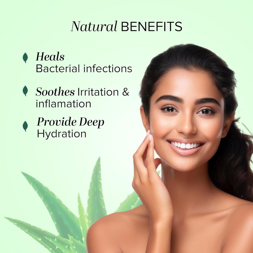 Khadi Natural Aloe Vera Gel 200g Pack | Deep Moisturizing Non Sticky Skin Softening Gel