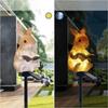 1Pc Solar Garden Light Resin Rabbit Atmosphere Yard Decoration, Luminous Led Rabbit Lawn Light Floor Plug Light