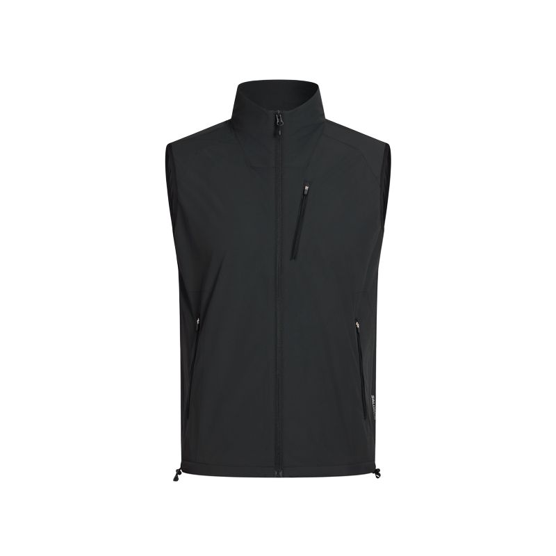 SALOMON Vests Men s Black Stand Collar Moderate Other C28509 165/88A (S)