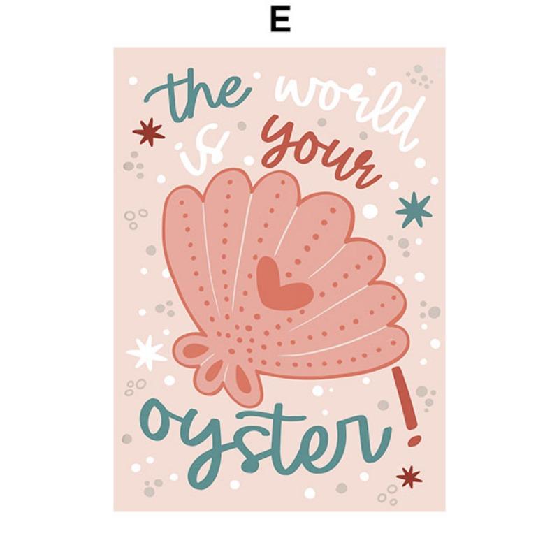 Colorful Mermaid Girl Rainbow Whale Scallop Marine Nursery Wall Art Canvas Painting Posters And Prints Pictures Kids Room Decor