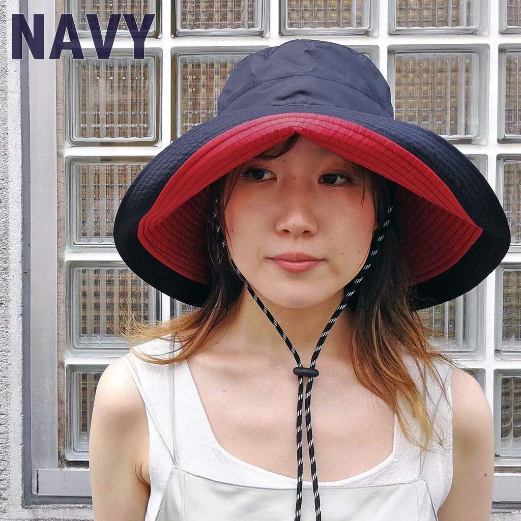 Basic Enchi Duspo Bucket Hat Foldable Bucket Hat with Button Closure and Detachable Chin UV Protection UV One Size Fits - Strap. (UPF50+), 99.9%