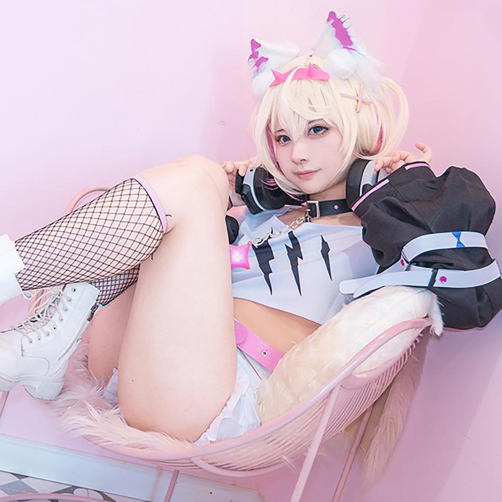 [Milky Time] Hololive Fuwawa Abyssguard Mokoko Abyssguard Cosplay Halloween (Mokoko Abyssguard)