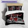 Truck Driver 3pcs Bedding Set Duvet Cover Closure Includes 1 Duvet Cover & 2 Pillowcases for All Seasons Bedroom Home Dorm Decor