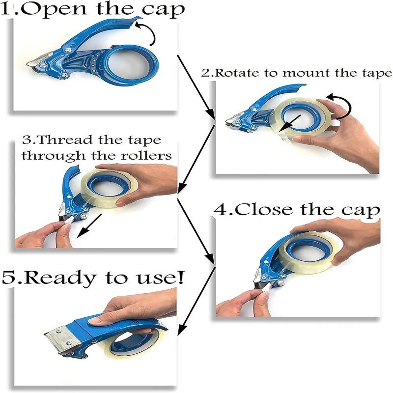 1pcs Heavy Duty Shipping Tape Dispenser Reusable Replaceable Eco Friendly Master Piece Dispenser for Pros with Patented Sloped