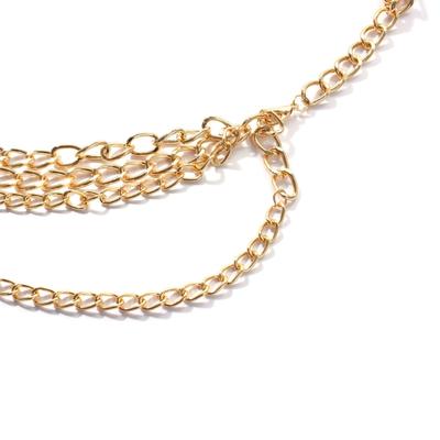 Edgy Unisex Body Chain With Durable Metal Chain For Stage Performances And Streetwear