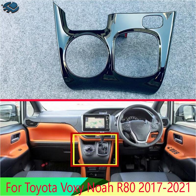 For Toyota Voxy Noah R80 Hybrid 2017- Right hand drive Gear Shift Panel Center Console Cover Trim Frame Car Styling Sticker