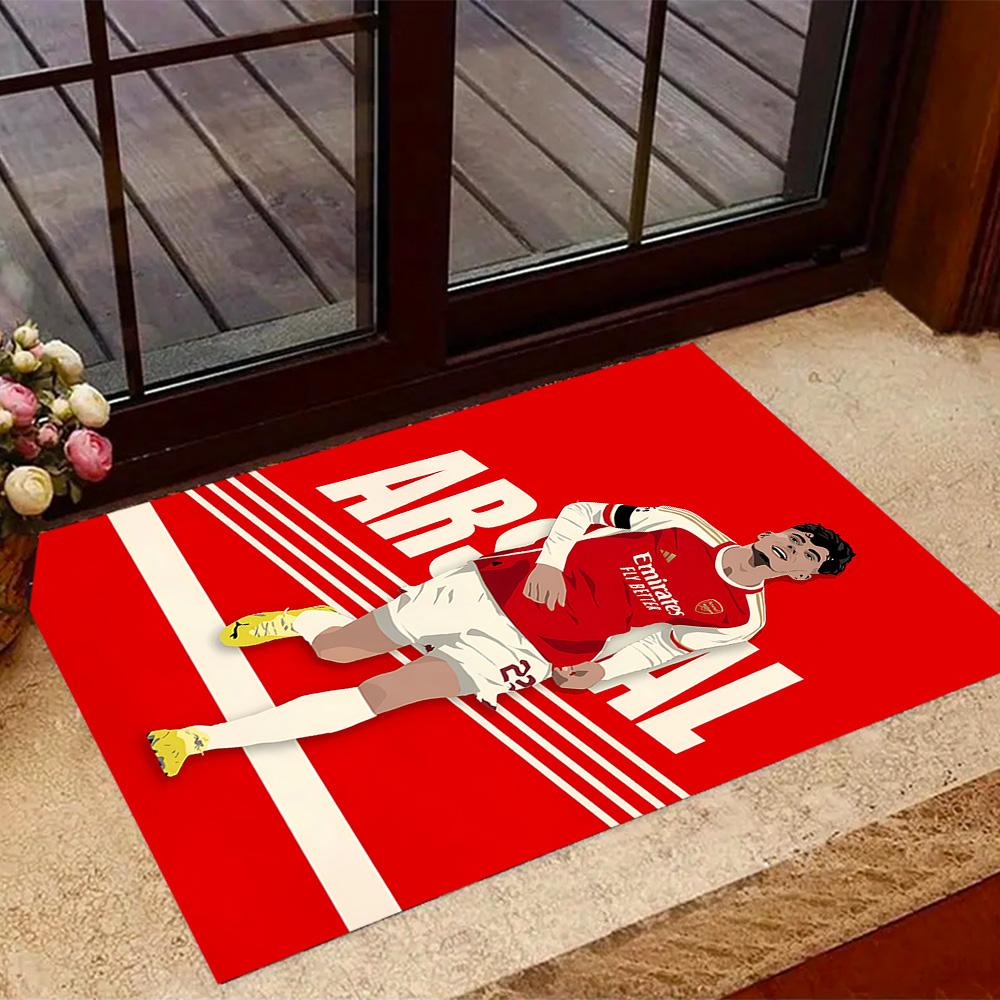 Ronaldo's Iconic Celebration Themed Anti-Slip Rugs - Polyester Home Decor, Suitable for Bedrooms, Living Rooms, Doorways, Studios, and Decorations