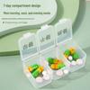 Cutie portabilă pentru pastile: Organizator de medicamente compact, etanș, pentru trei doze zilnice, provizie pentru o săptămână.