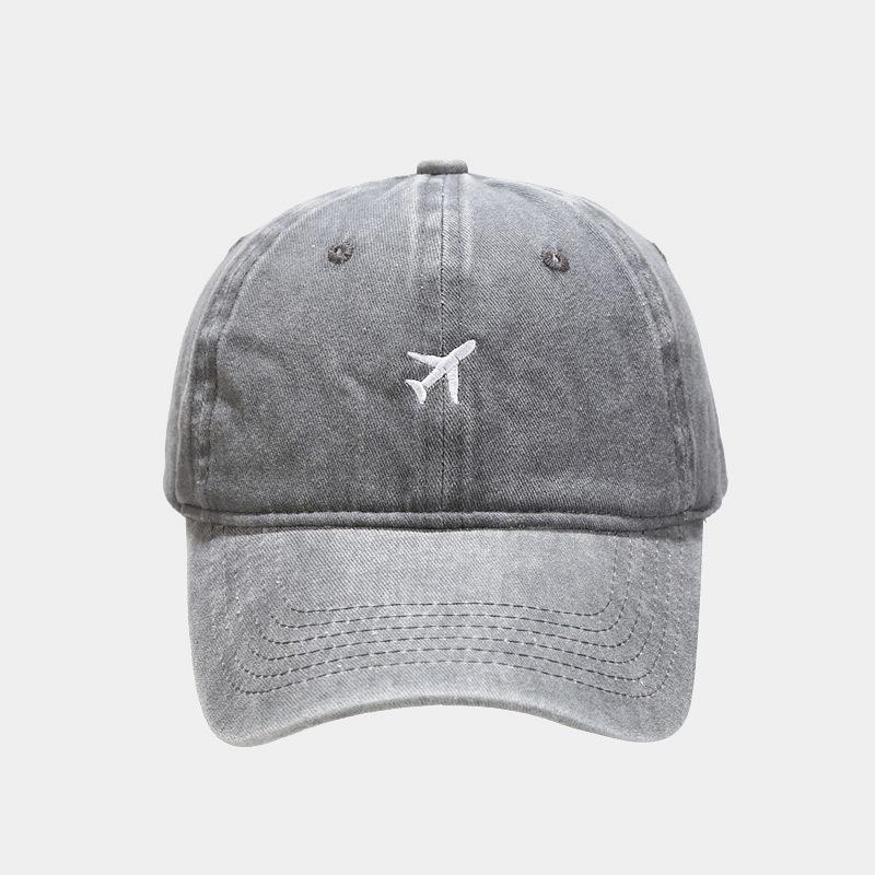 Adjustable Airplane Embroidery Cotton Baseball Caps Unisex Gorras WoUnisex Retro Retro Solid Color Trucker Hats Breathable Sun Hat