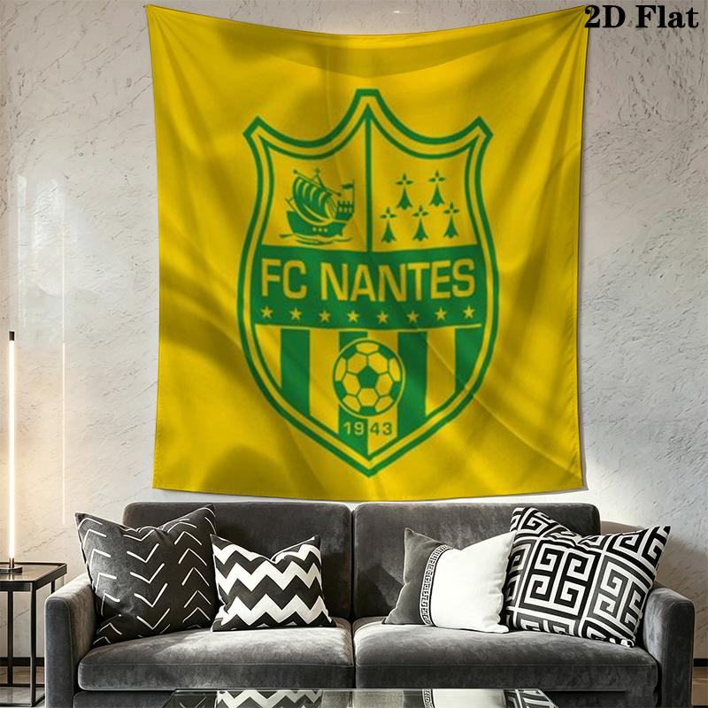 FC Nantes Wall Tapestry Aesthetic Wall Hanging Printed Fabric Blanket Decorative Tapestries for Bedroom Living Room Home Decor