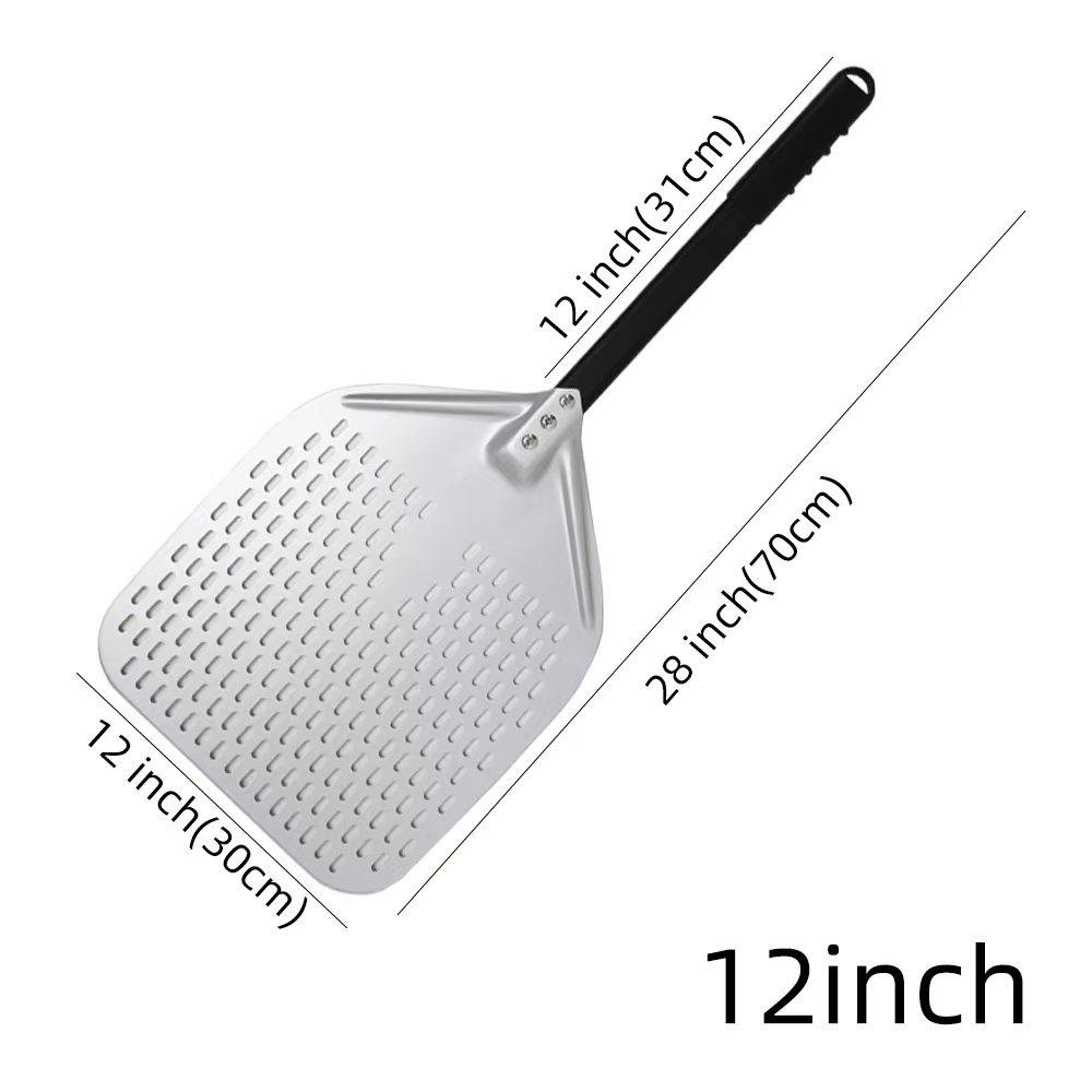 

12 Inch Pizza Perforated Shovel Paddle Short Handle for Oven Turning Peel Kitchen Tools Nonstick Pizza Baking