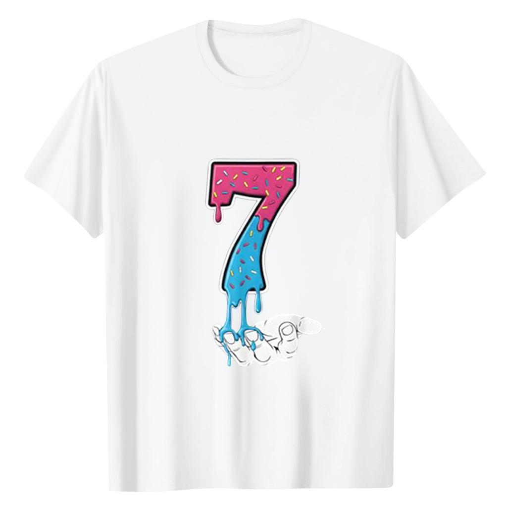 Ladies' Digital Printed Casual Round Neck Short Sleeved Top