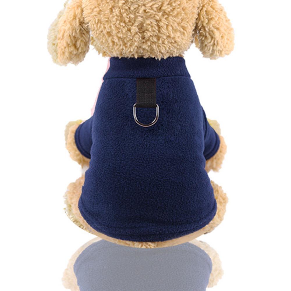 Fleece D buckle can be hung with cat leash to keep warm dog clothes cat pet dog supplies large dog plush