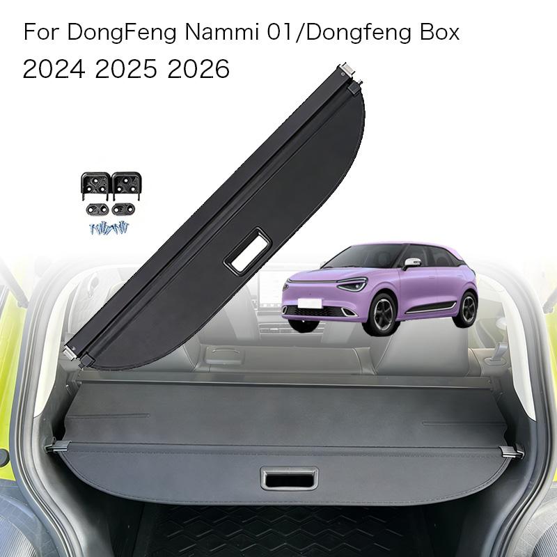 Auto Trunk Curtain Organizer Cover For DongFeng Nammi 01/Dongfeng Box 2024-2026 Car Cargo Cover Trunk Rear Rack Luggage Storage