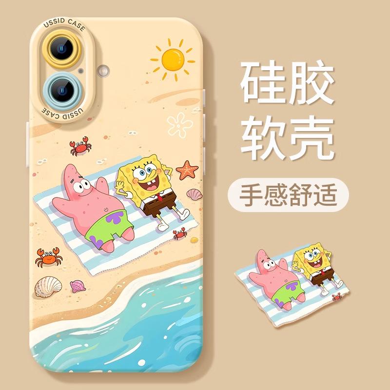 Apple 16promax Mobile Phone Case iPhone15pro Cute 14 SpongeBob SquarePants 13 Patrick Star 12 Cartoon 11