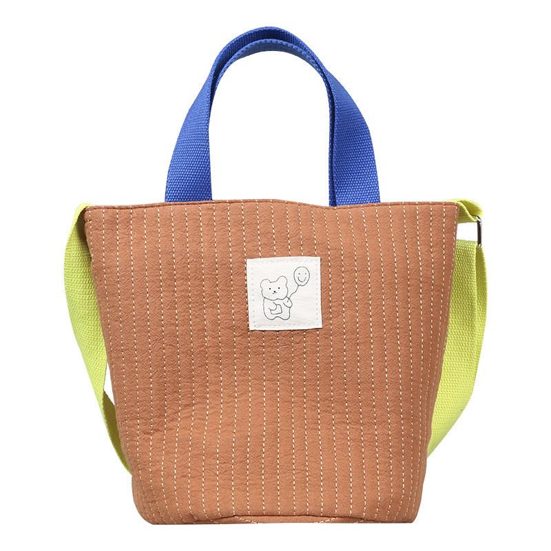 Chic Kids Shoulder Bag Contemporary Japanese Design Durable Canvas Mommy Bag In Multiple Colors