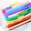 Regenbogenfarbene Organmappe Plastik Seilbindung Büro A6 Mini Rechnungsmappe 13 Fächer Aufbewahrung Klammerhalter Aufbewahrungstasche