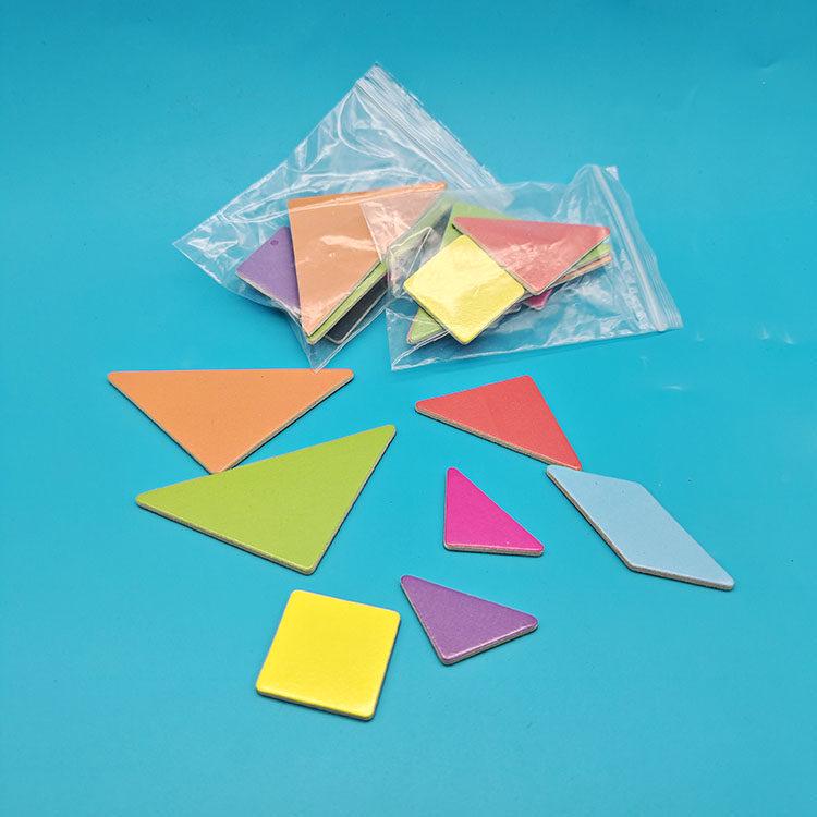 Colorful Geometric Magnetic Tangram Puzzles: Early Education Math Teaching Aids & Versatile Building Blocks