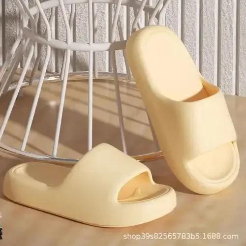 

Женские шлепанцы EVA с декором в виде больших глаз, летние, мягкие, удобные, на платформе, пляжные слайды, нескользящие, для дома, ванной, мужские, милая обувь 42-43