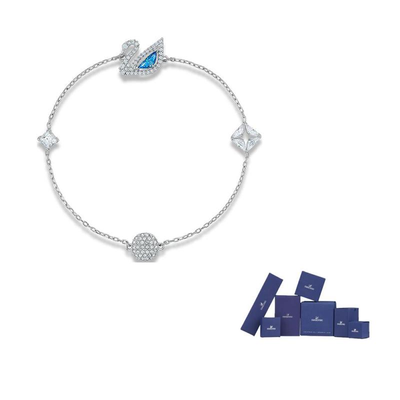 Swarovski Swan Faux Crystal Bracelets Womens F ( Fits All)-Original brand box