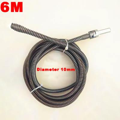 Household Drain Pipe Dredging Tools - Extension Spring Set with Connector 1M/1.5M/2M/3M/5M/6M Length Sewer Dredger Cleaner Sprin