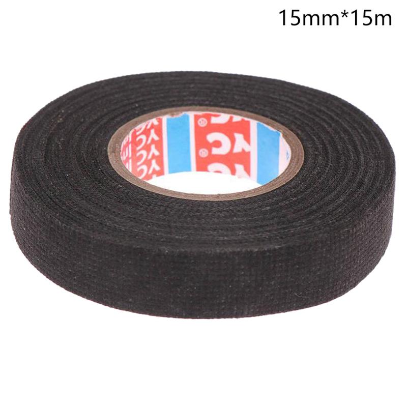 Fita adesiva Coroplast de pano resistente ao calor e retardante de chamas de 15 metros para proteção de chicote de cabos de carro