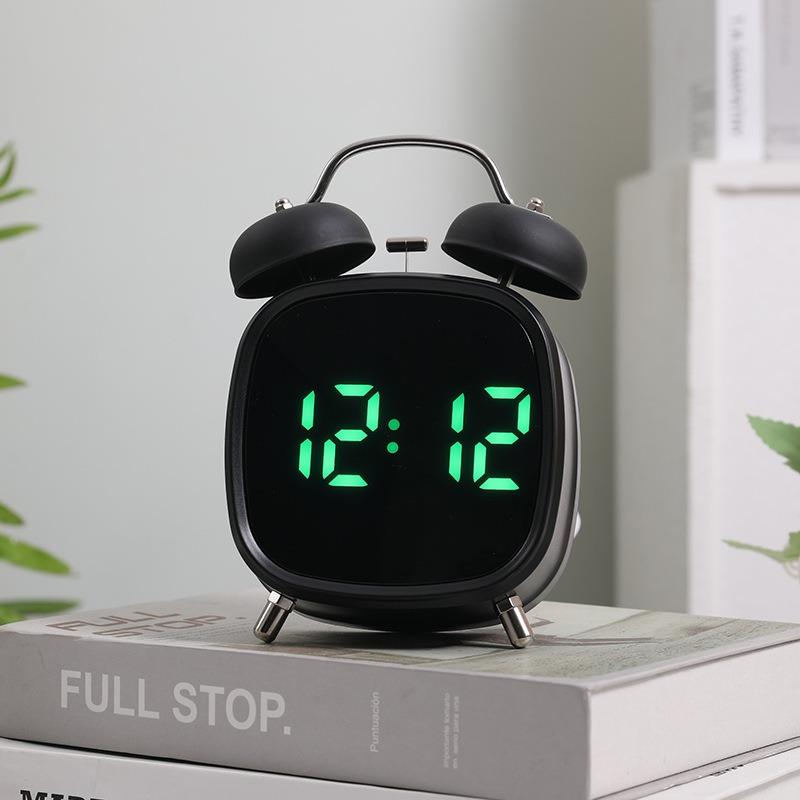 New Alarm Concise And Practic Clock Double Bell Super Loud for Heavy Sleepet Mode 12/24H Night Anti-disturb Table LED Clock